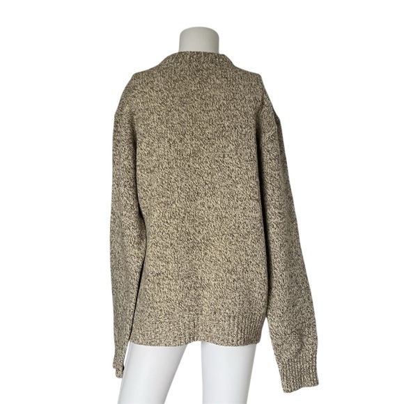 Vintage LL Bean Wool Blend Sweater Crew Neck Pullover Neutral Mens Size XL - Picture 2 of 5